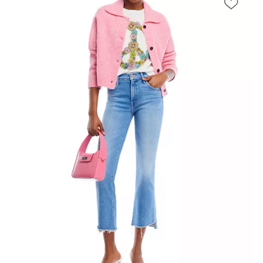 MOTHER Blue Ankle Cropped Jeans